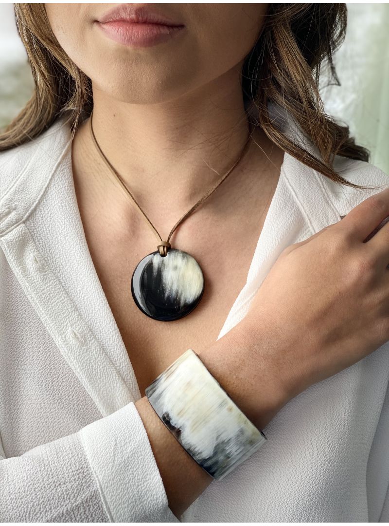 Collier Femme - Collier- Corne de Vache - Bat